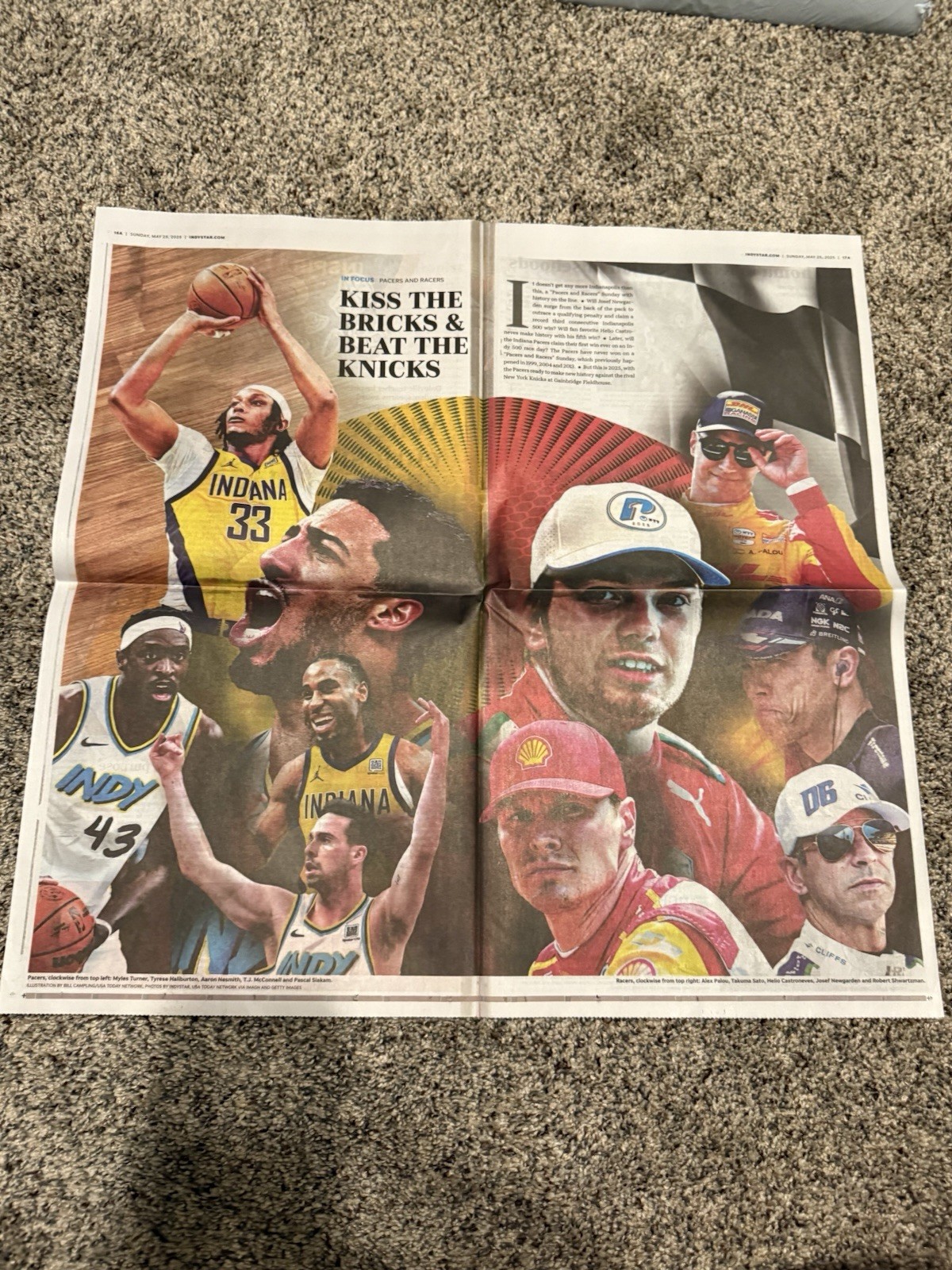The Indianapolis Star May 25, 2025 Newspaper- Indy 500 2025 Race Preview NEW