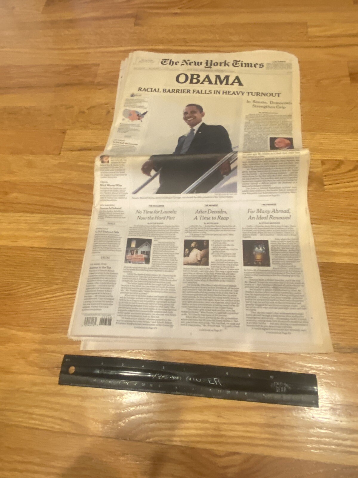 New York Times November 5, 2008 – Barack Obama Becomes United States President