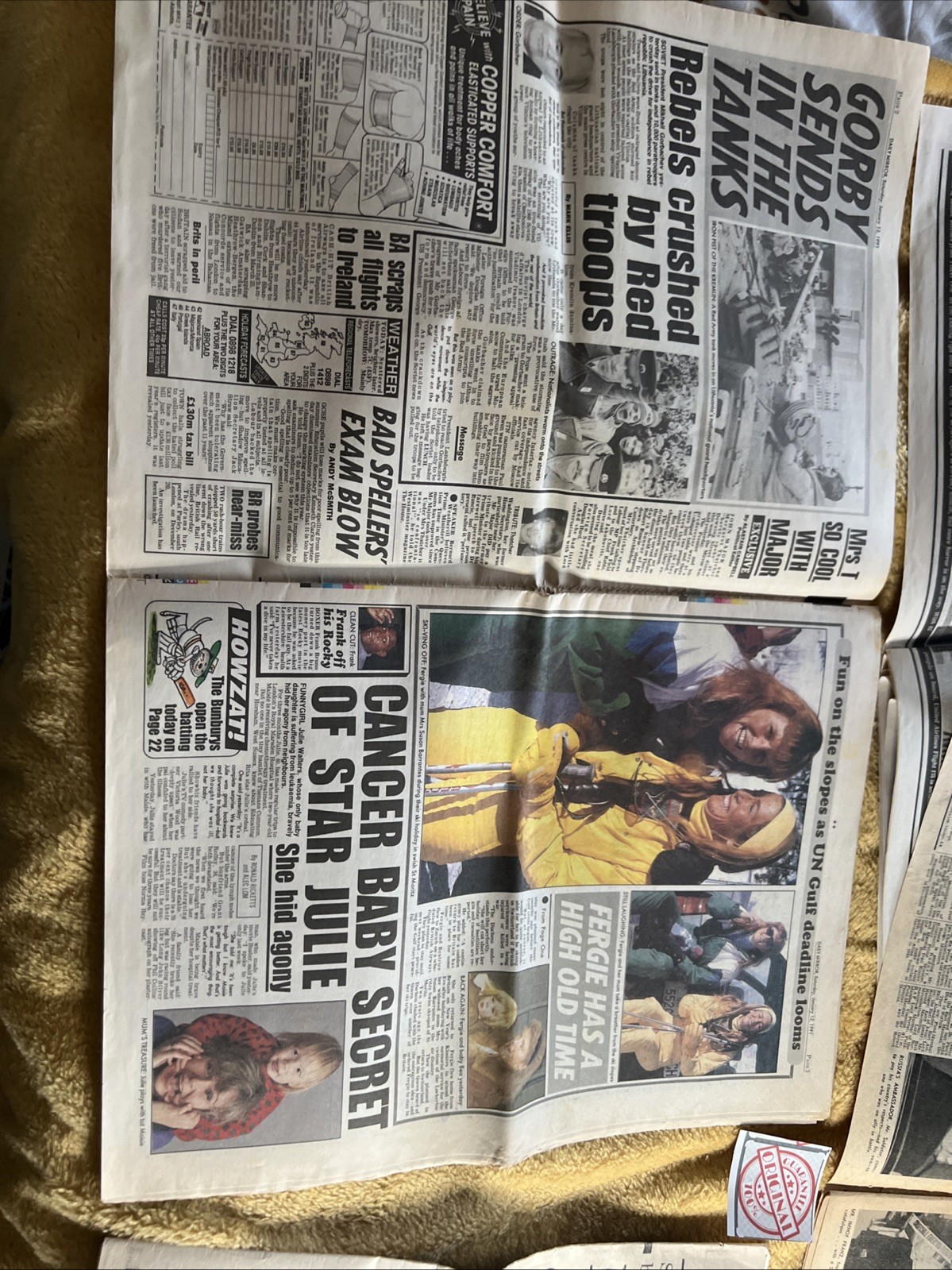 Historical Headlines X 4 Bundle Churchill 9 11 Original Newspapers Job Lot