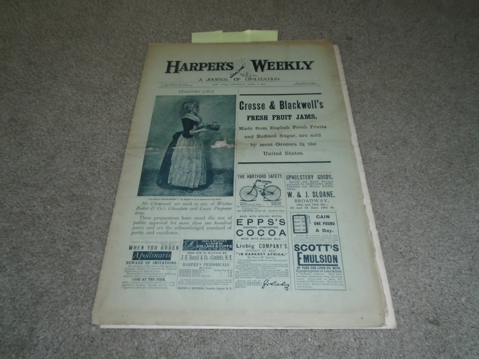 Harper’s Weekly 4/4, 1891 Frederic Remington Fishing , St. John’s Newfoundland