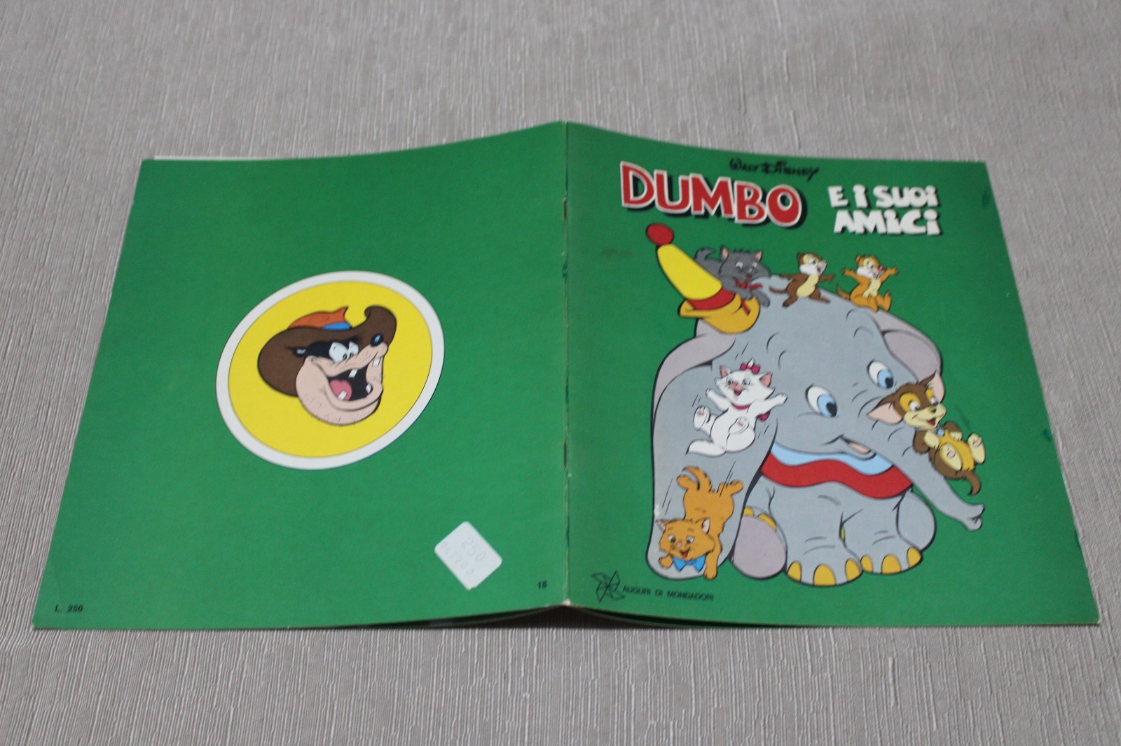 DUMBO AND HIS FRIENDS COLORING ALBUM WISHES MONDADORI 1973 GREAT