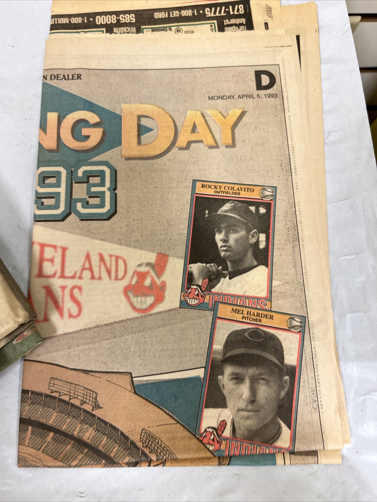 Set Of 1993 Plain Dealer Indians Newspaper And Other