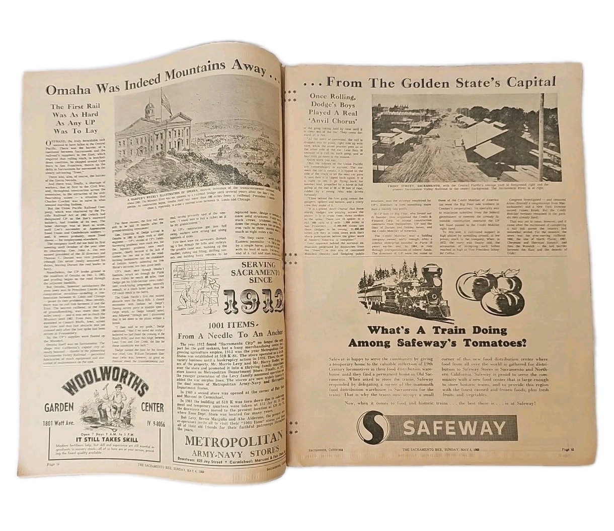 Sacramento Bee May 4, 1969; Centennial Edition, The Golden Spike 1869-1969