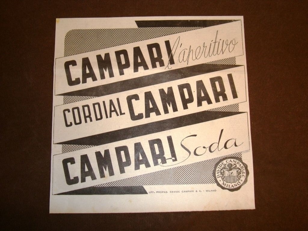 1942 Advertising Cordial Campari Liquor Davide Campari & C Milano Theme # 005