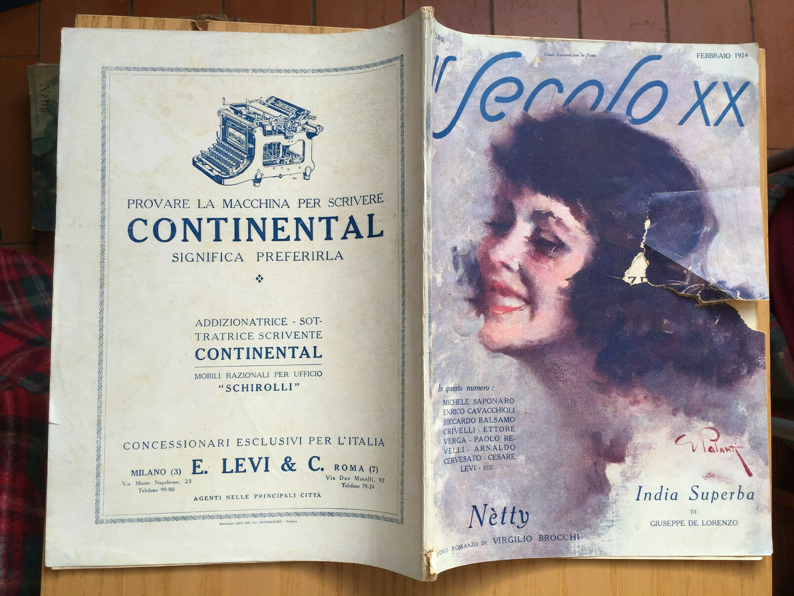 MONDADORI MONTHLY IL SIÈCLE XX N° 2 1924 CAVACCHIOLI SAPONARO CHISINI 2/19