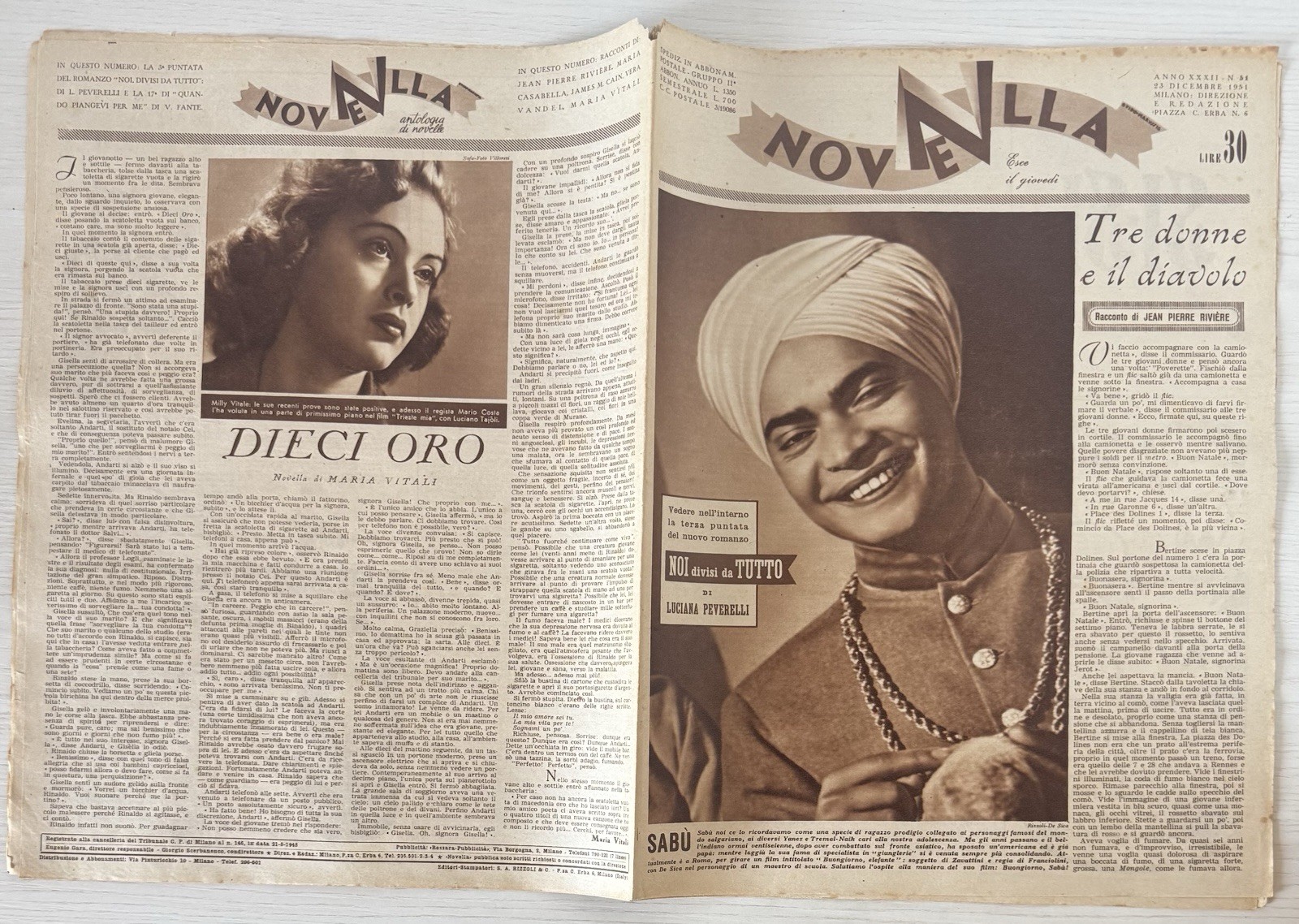 NEWS women’s literary magazine rizzoli No.51 1951 year XXXII sabu’ dastagir