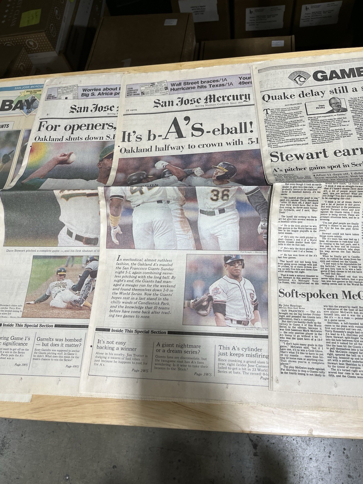 San Jose Mercury newspaper lot. 1989 MLB World Series. Oakland A’s S.F. Giants
