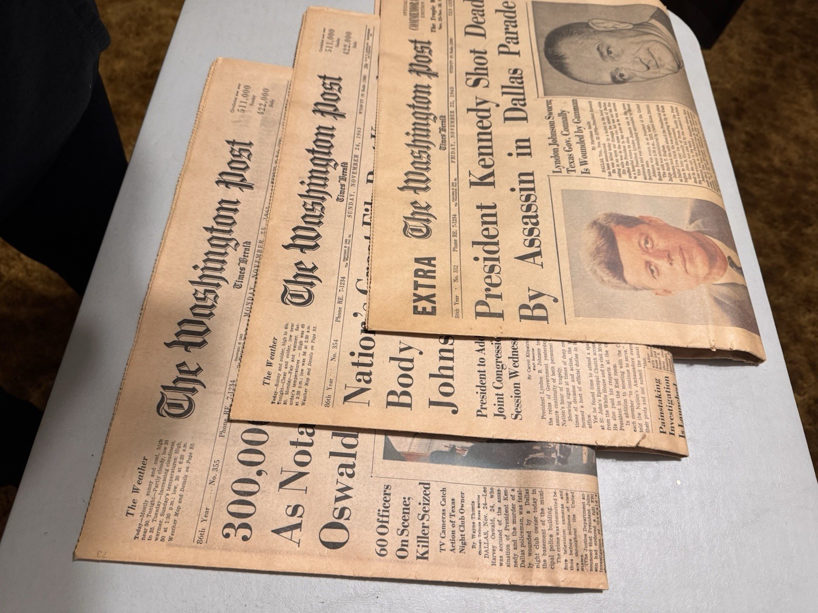 THE WASHINGTON POST-SPECIAL COMMEMORATIVE EDITION-NOV 22-28 1963 KENNEDY SHOT