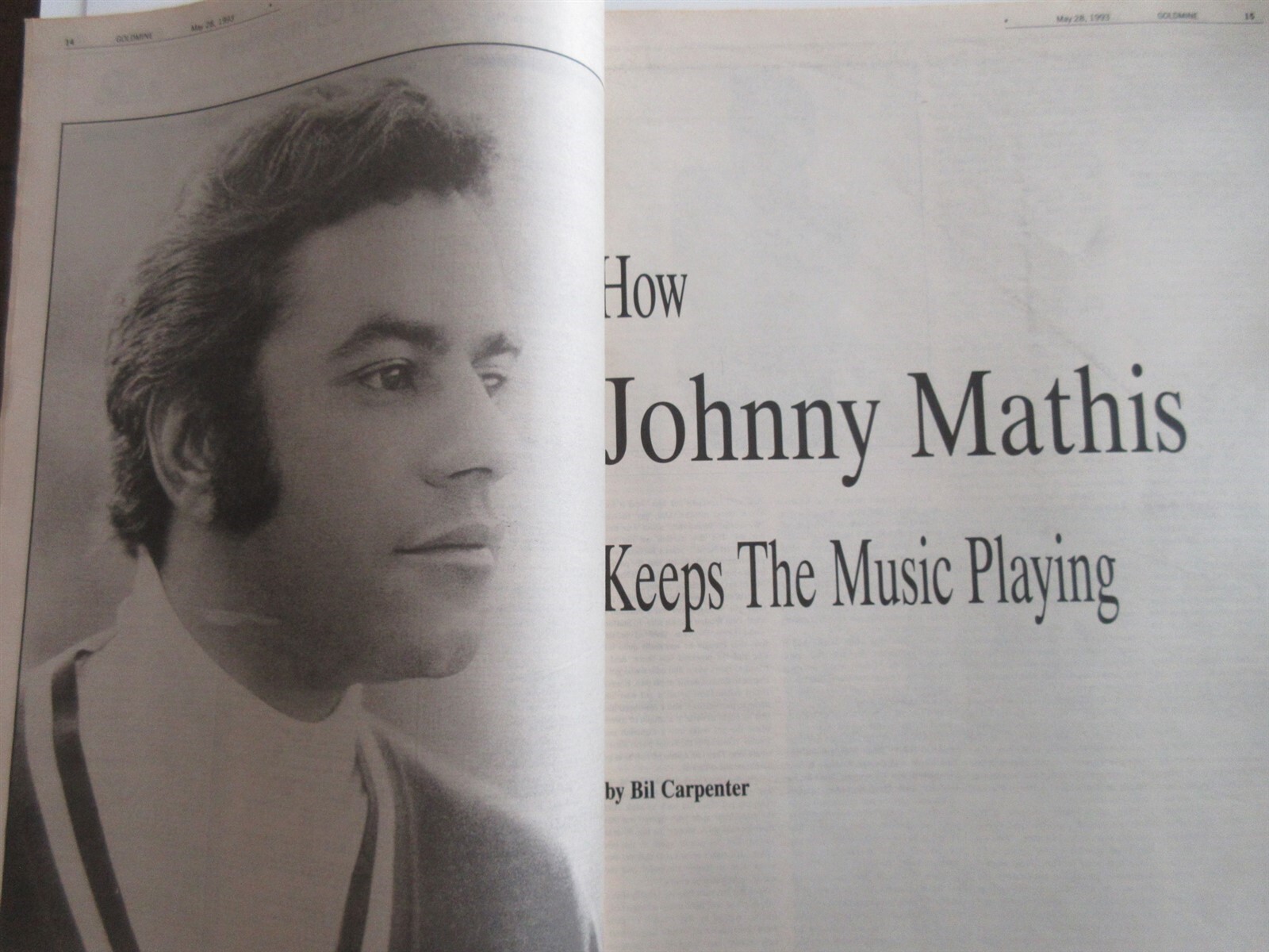 Goldmine Magazine Johnny Mathis Seals & Crofts Maria Muldaur May 28 1993