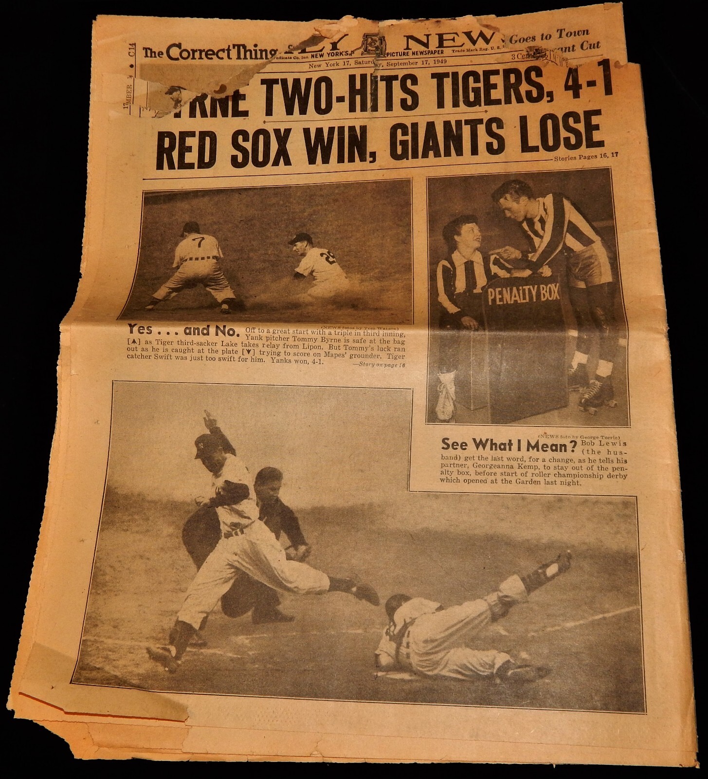 Vintage Newspaper,1949, NYC, The Daily News-New York,Yankees,Strike, Ad’s,Truman