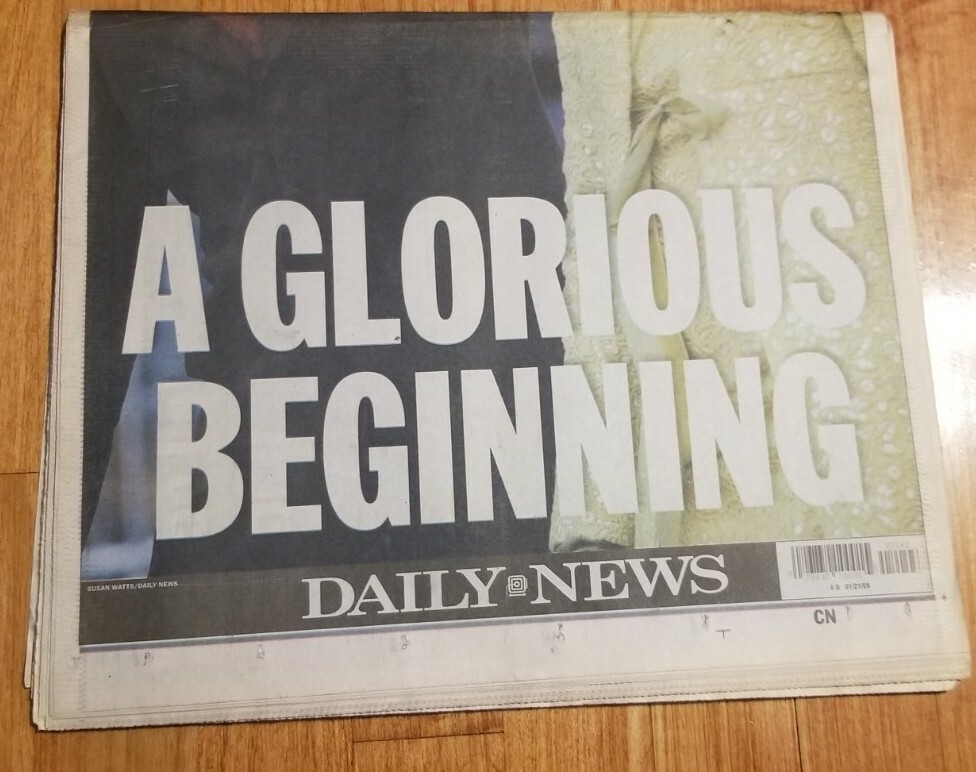 New York Daily News: Jan 21 2009, A Glorious Beginning Barack Obama Brand New