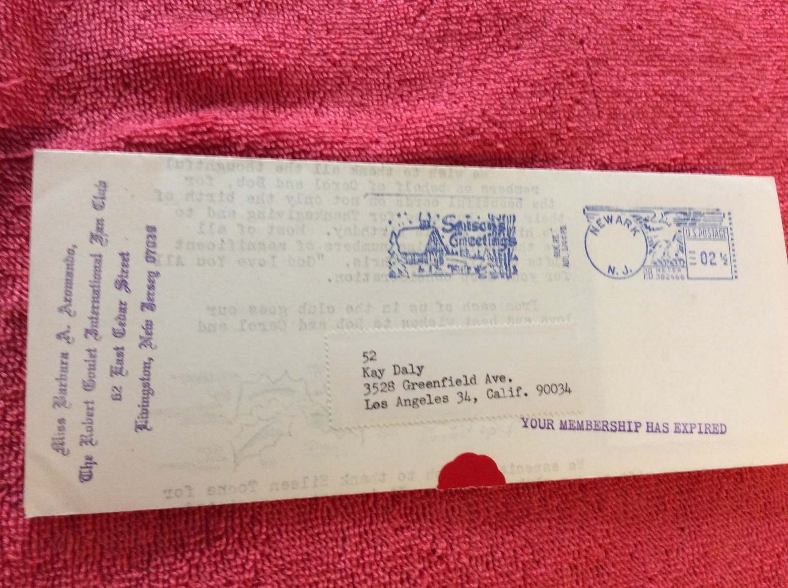 ROBERT GOULET RARE NOTES ‘N QUOTES VOL 2 NO 6 CHRISTMAS NEWSLETTER 1964