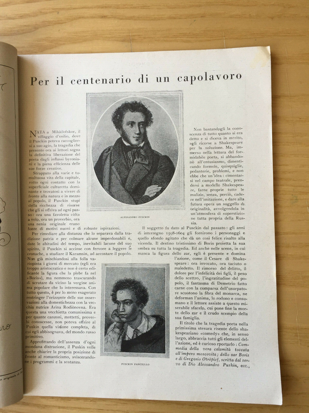 MONDADORI COMEDIA PERIODICO COMEDIA E VITA THEATRALE N° 11 1925 BORIS GODUNOF