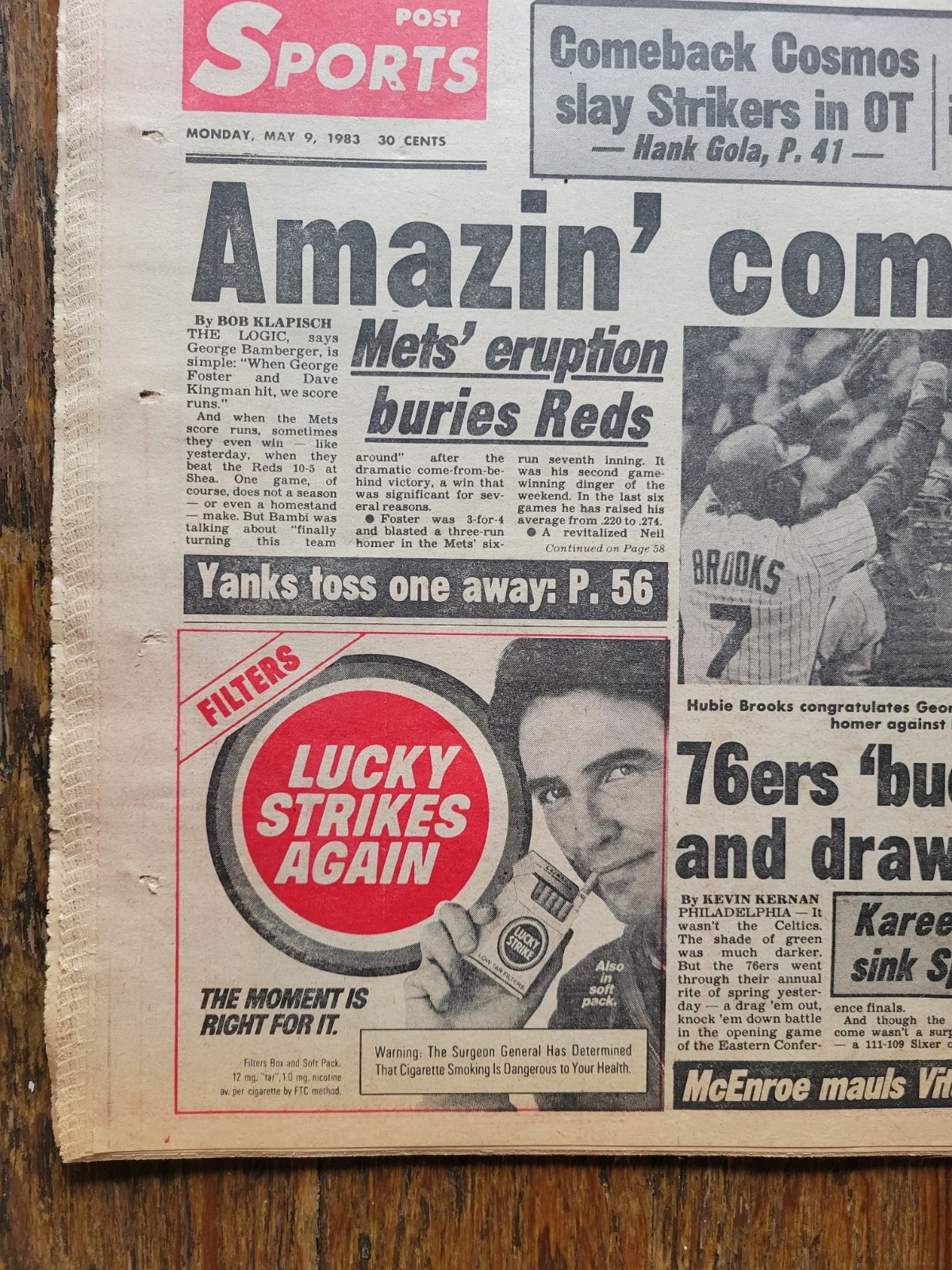New York Post Newspaper, May 9, 1983, Mom Kills Tot Mother’s Day, Liz & Dick