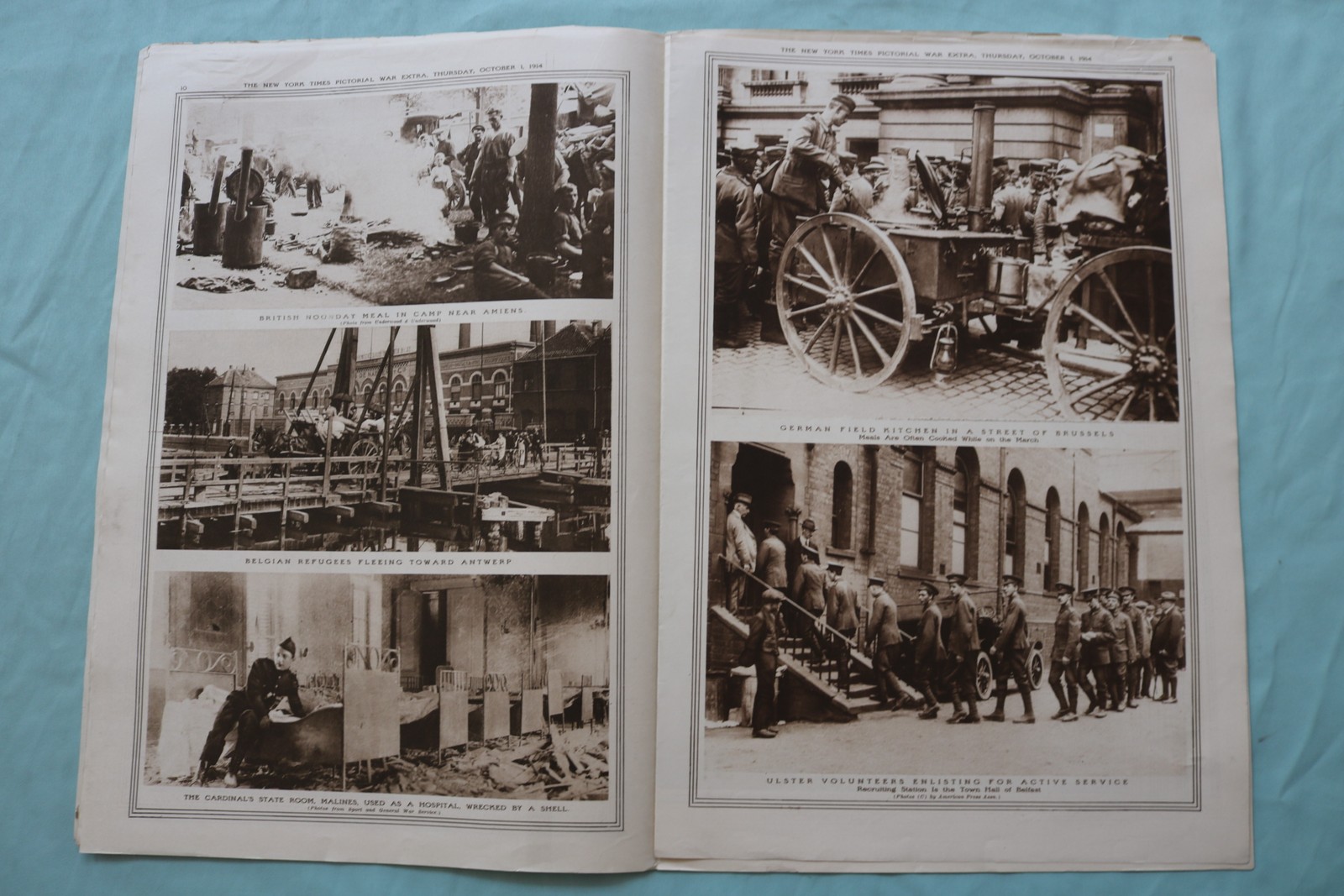 1914 OCT 1 NEW YORK TIMES MID-WEEK PICTORIAL WAR EXTRA – GERMAN FIRING – NP 9117