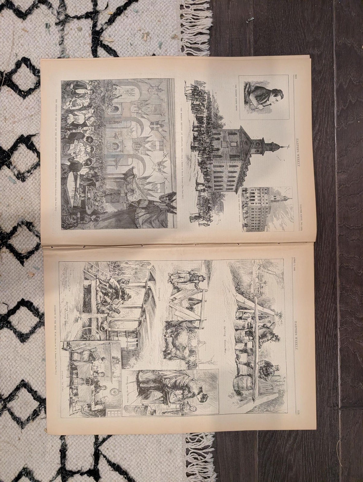 1883 Mormons Kirtland Harpers Weekly April 07 Ocklawaha River Florida Mississipp