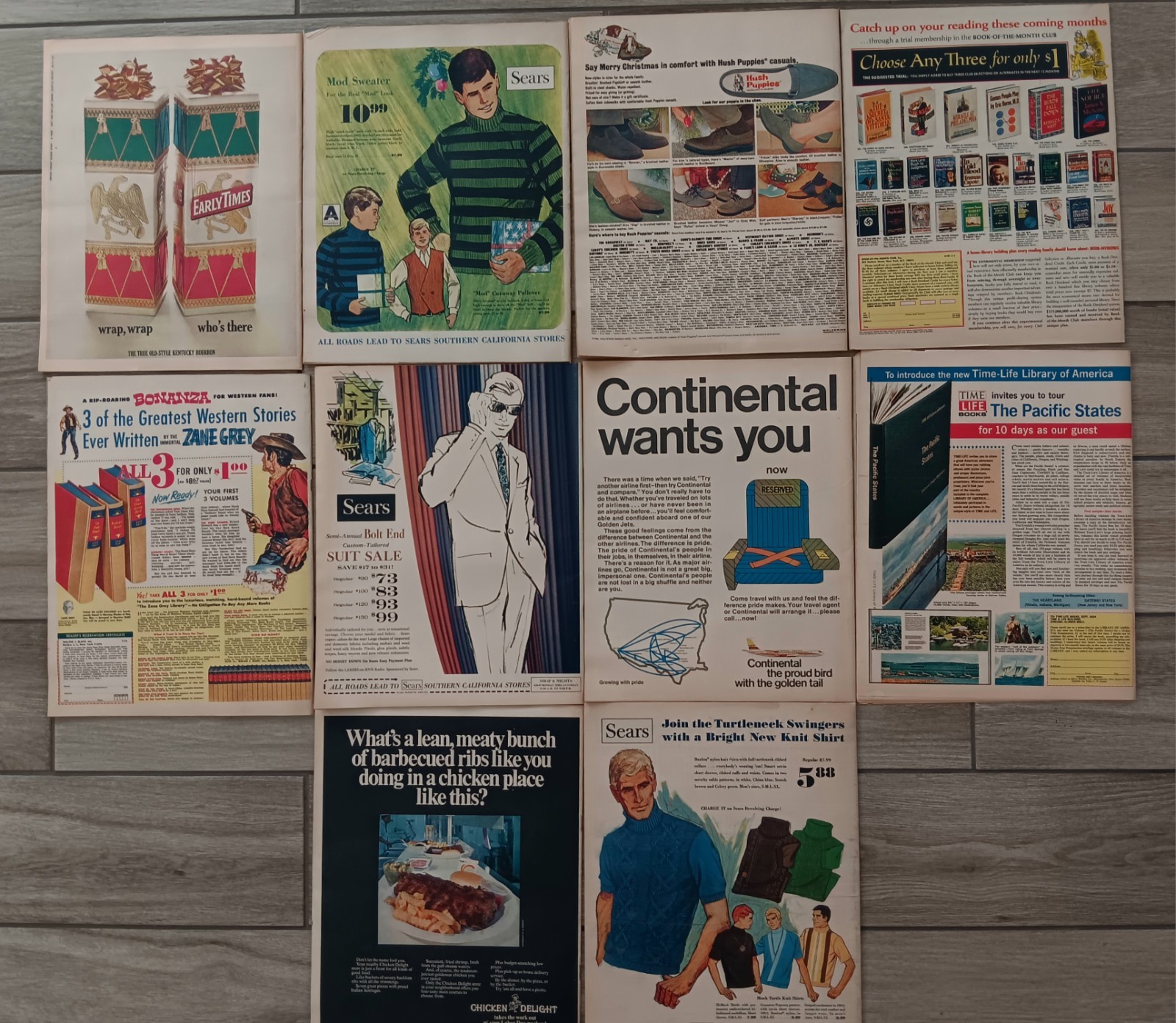 Lot Of 10 ☆ 1966, 1967 & 1968 Los Angeles Times WEST Magazines