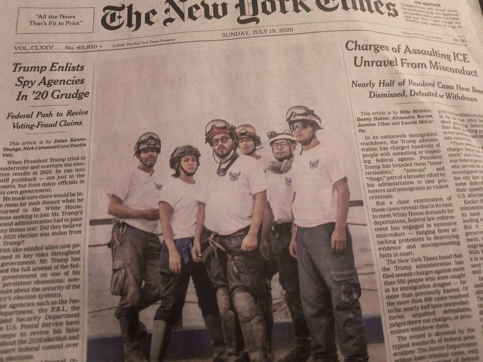 The New York Times Sunday July 19 2026