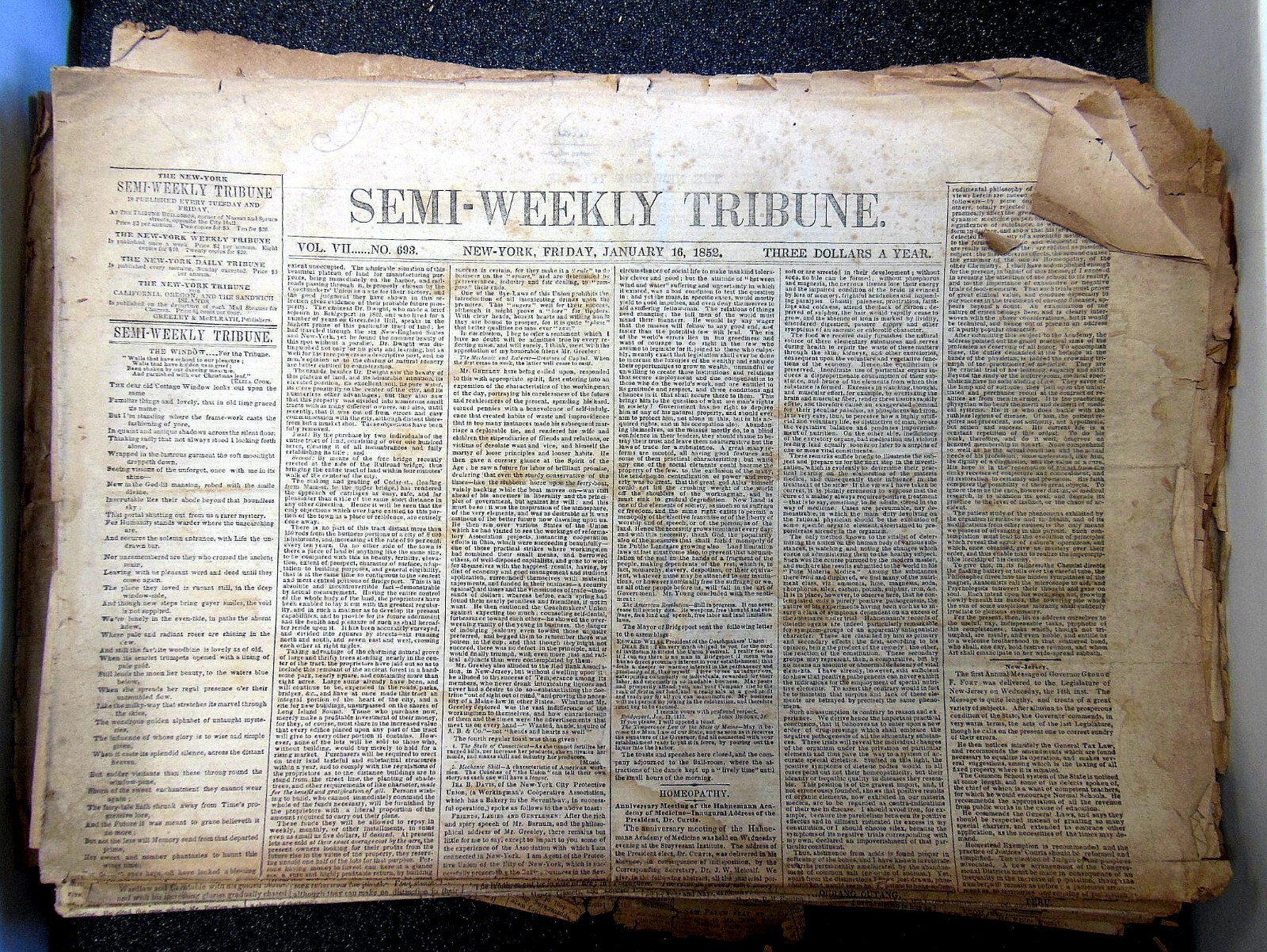 33 Very Rare USA Newspapers from 1824 -1862. Collection found in a local estate