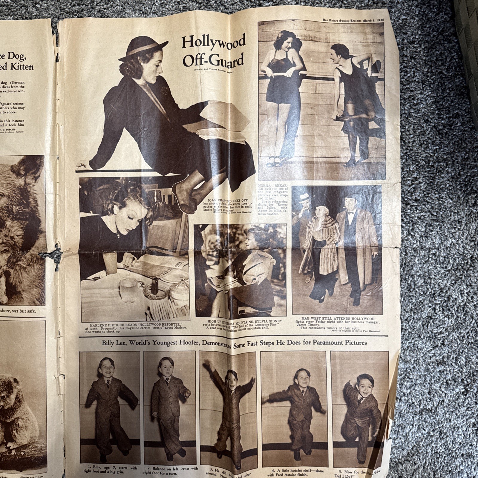 old newspapers lot 1936 Des Moines Sun. Reg. 1946 Cedar Rapids Gazette Iowa Cent