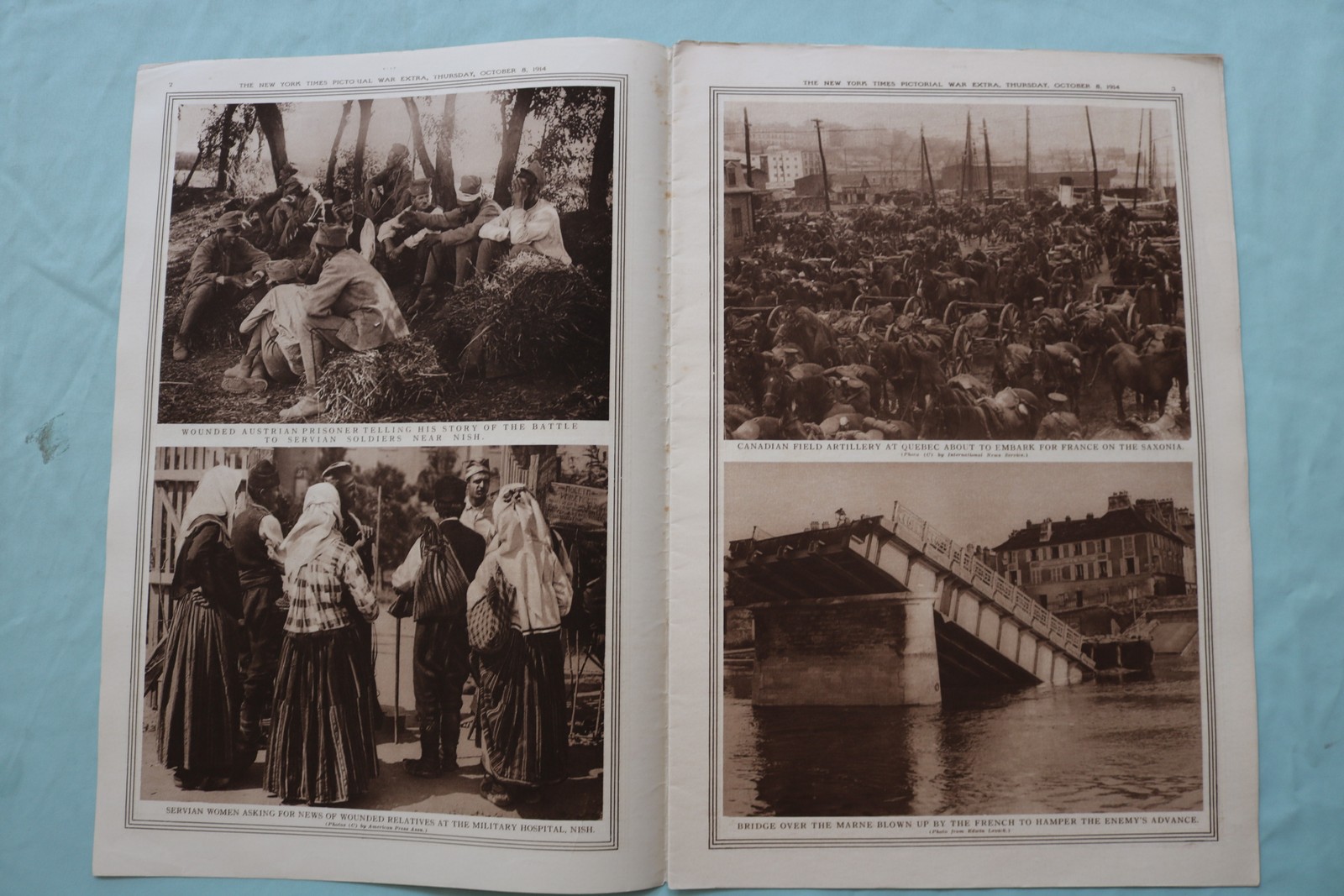 1914 OCT 8 NEW YORK TIMES MID-WEEK PICTORIAL WAR EXTRA-GERMAN PRISONER – NP 9118