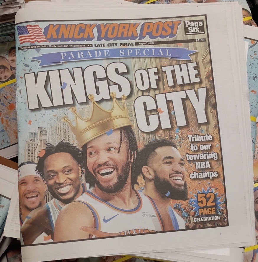 New York Post NY KNICKS Parade Special Kings of the City 2026 Champs Newspaper