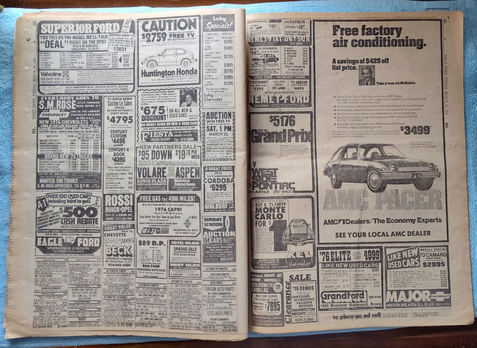 New York Daily News 19 March 1976 Patty Hurst Yogi Berra Toyota Corolla Ad More!