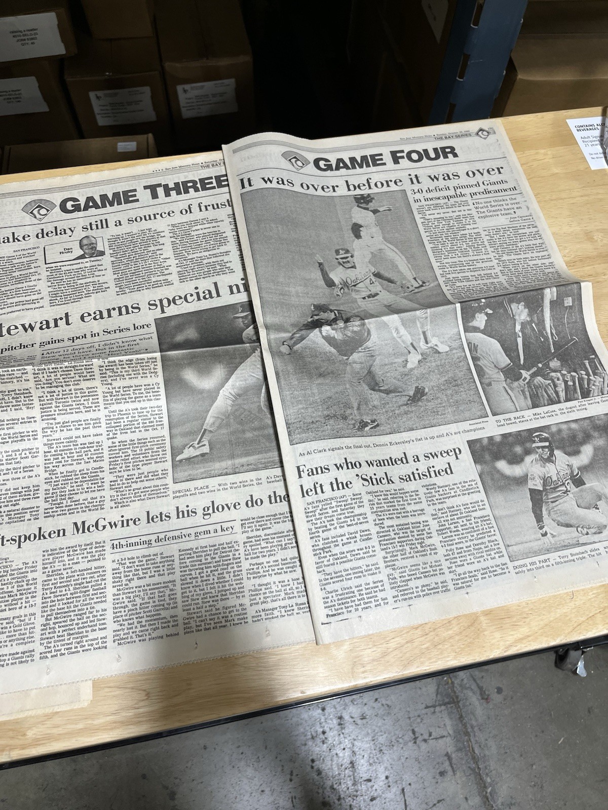 San Jose Mercury newspaper lot. 1989 MLB World Series. Oakland A’s S.F. Giants