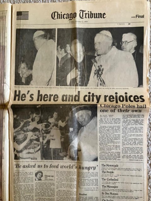 October 5, 1979 Chicago Tribune POPE JOHN PAUL II VISITS CHICAGO 14-page Section