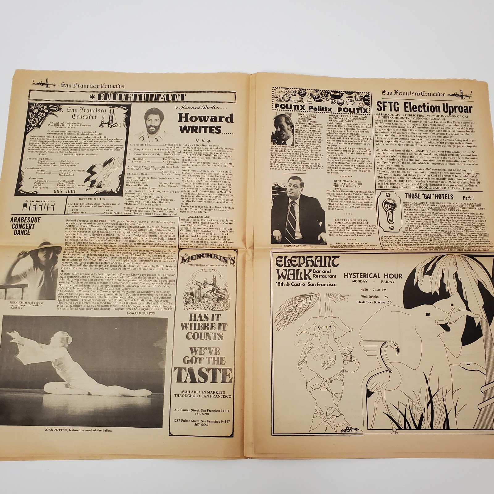 VTG July 1978 San Francisco Crusader Newspaper Issue 60 LGBTQ Political Ephemera