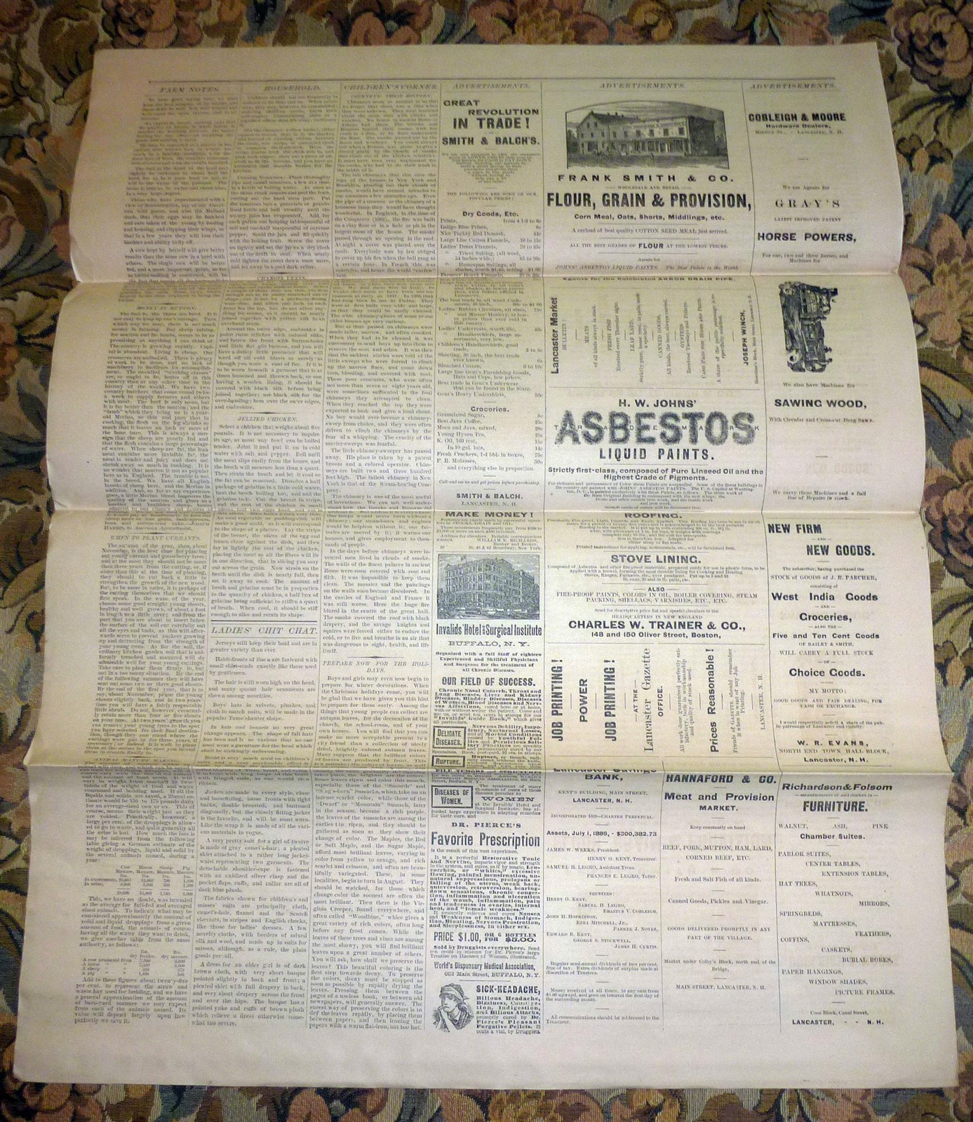 Lancaster, New Hampshire Gazette Newspaper – September 7, 1886