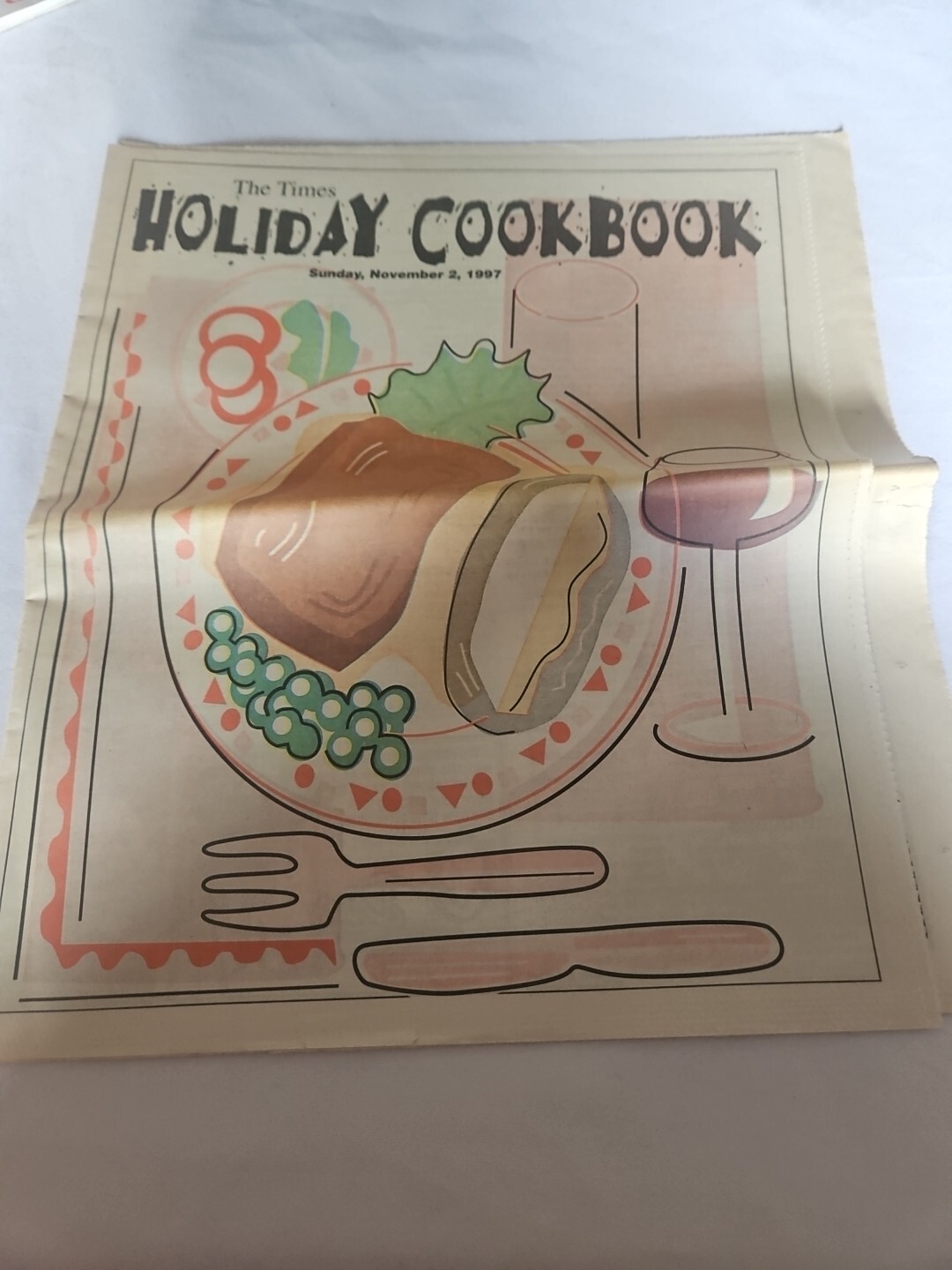 Vintage 1997 November The Times Newspaper Holiday Cookbook Section, Beaver PA