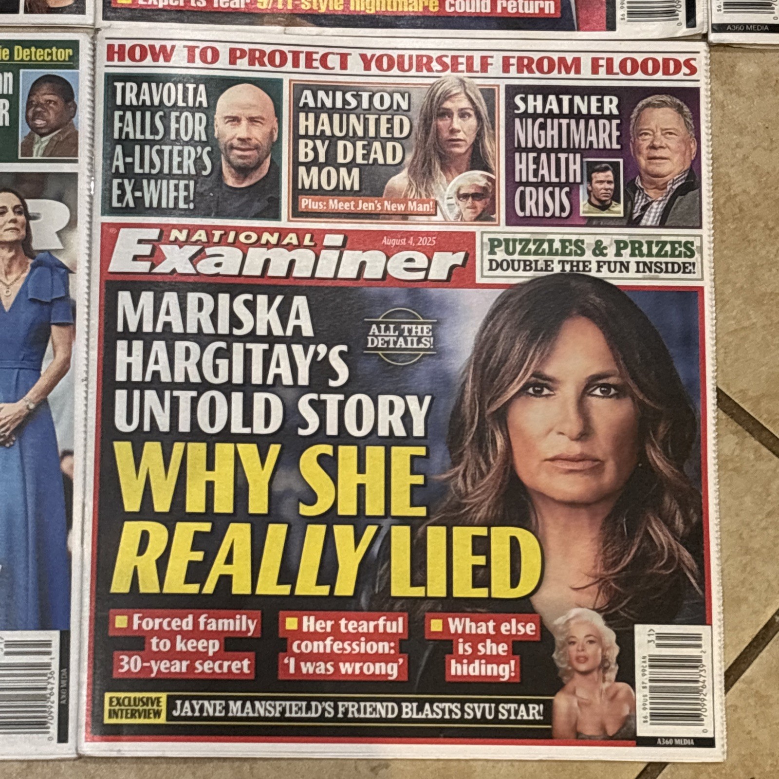 Globe Examiner Enquirer 10 Lot JFK EPSTEIN TRUMP MARISKA CHARLES JULY AUG 2025