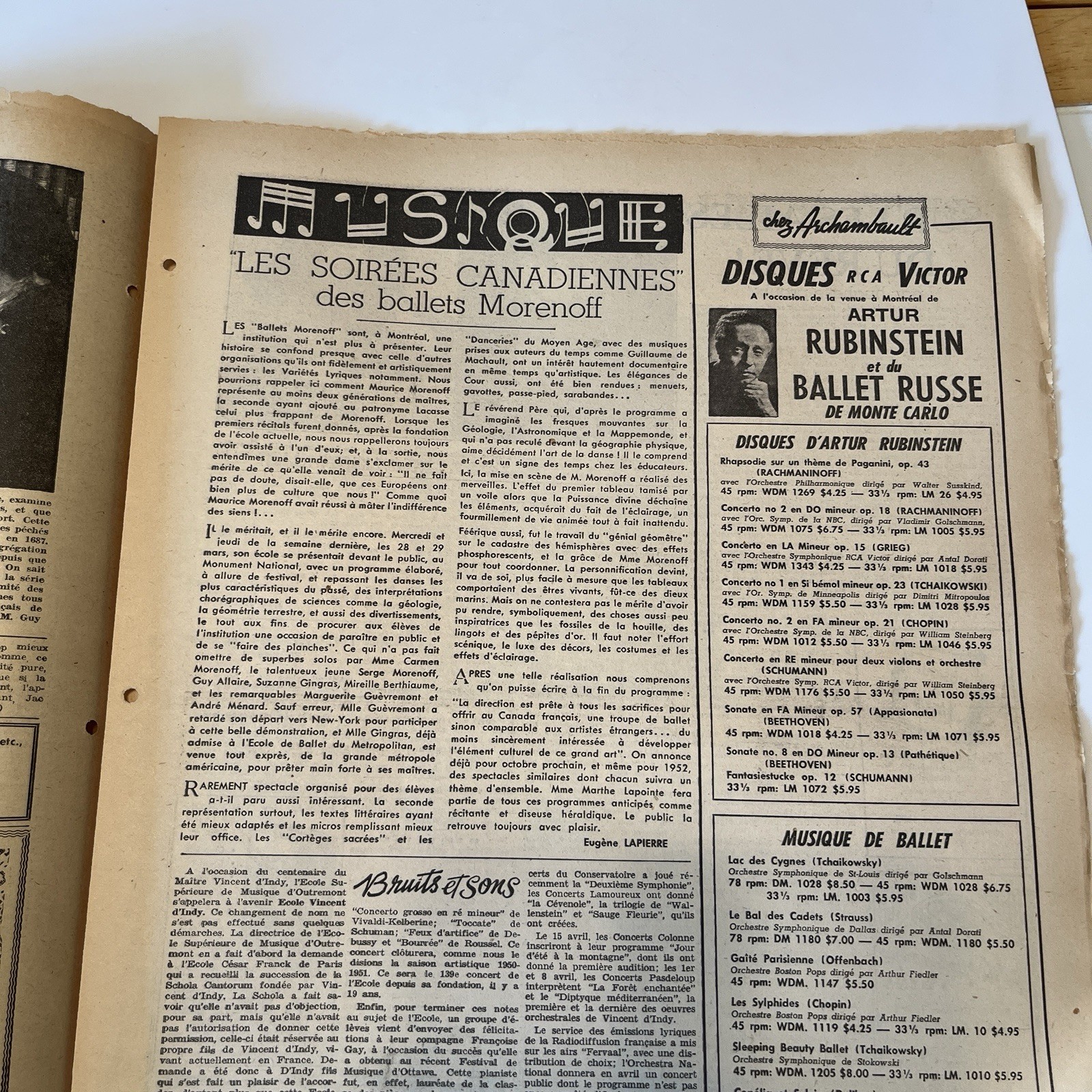 JEAN COUTU Radiomonde 1940’s Journal Radio-Canada Québec RARE