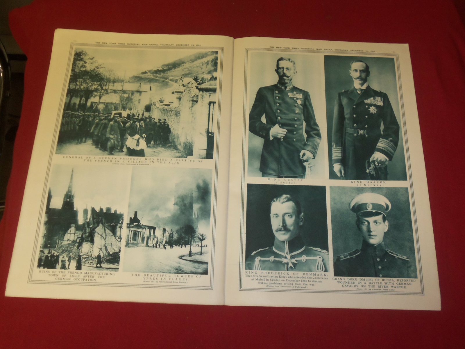 1914 DECEMBER 24 NY TIMES PICTORIAL WAR EXTRA SECTION – CHRISTMAS ISSUE- NP 3941