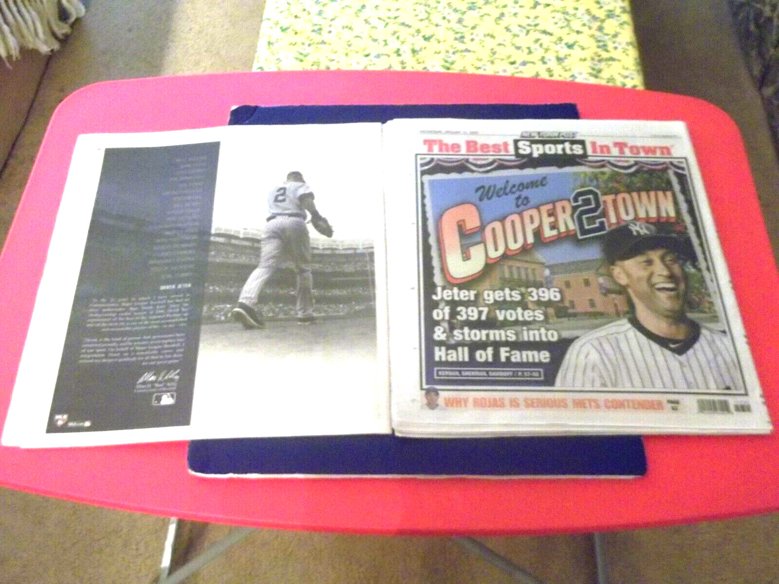 DEREK JETER “LAST GAME AT STADIUM’ /’HALL OF FAME 2020′ NY POST 9/25/14 /1/22/20