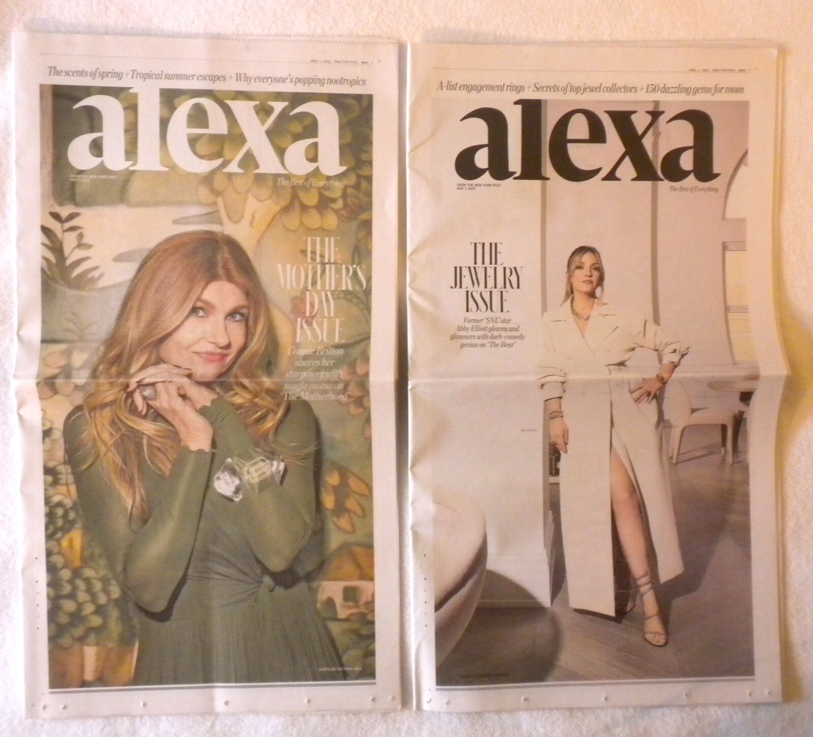 LOT 2 NY NEW YORK POST ALEXA INSERT MAGAZINE MOTHERS DAY JEWELRY ISSUES MAY 2025