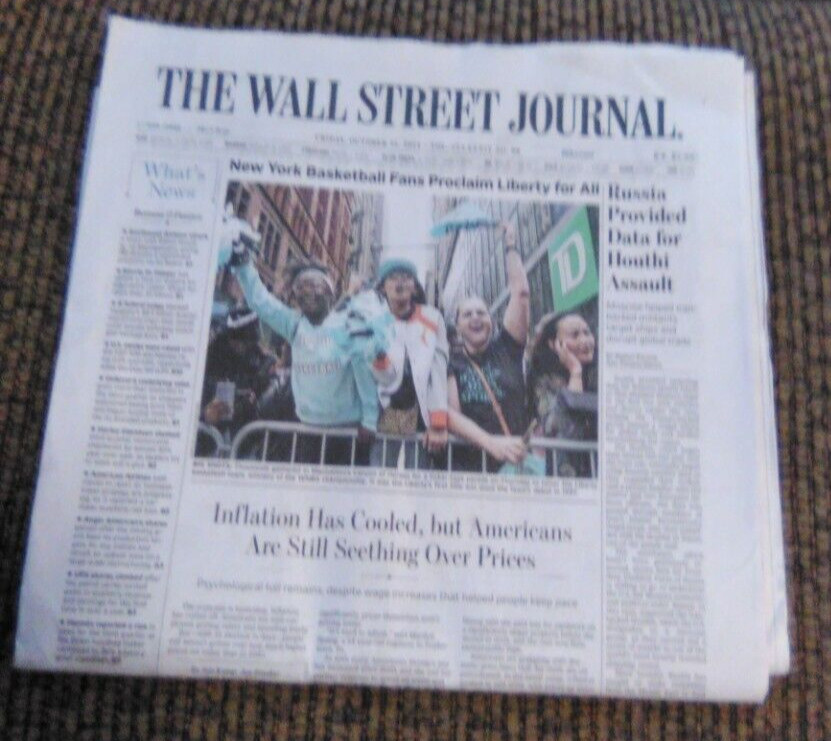 NEW YORK WALL STREET JOURNAL-10/25/24-WNBA-NY LIBERTY+MLB-YANKEES-WORLD SERIES