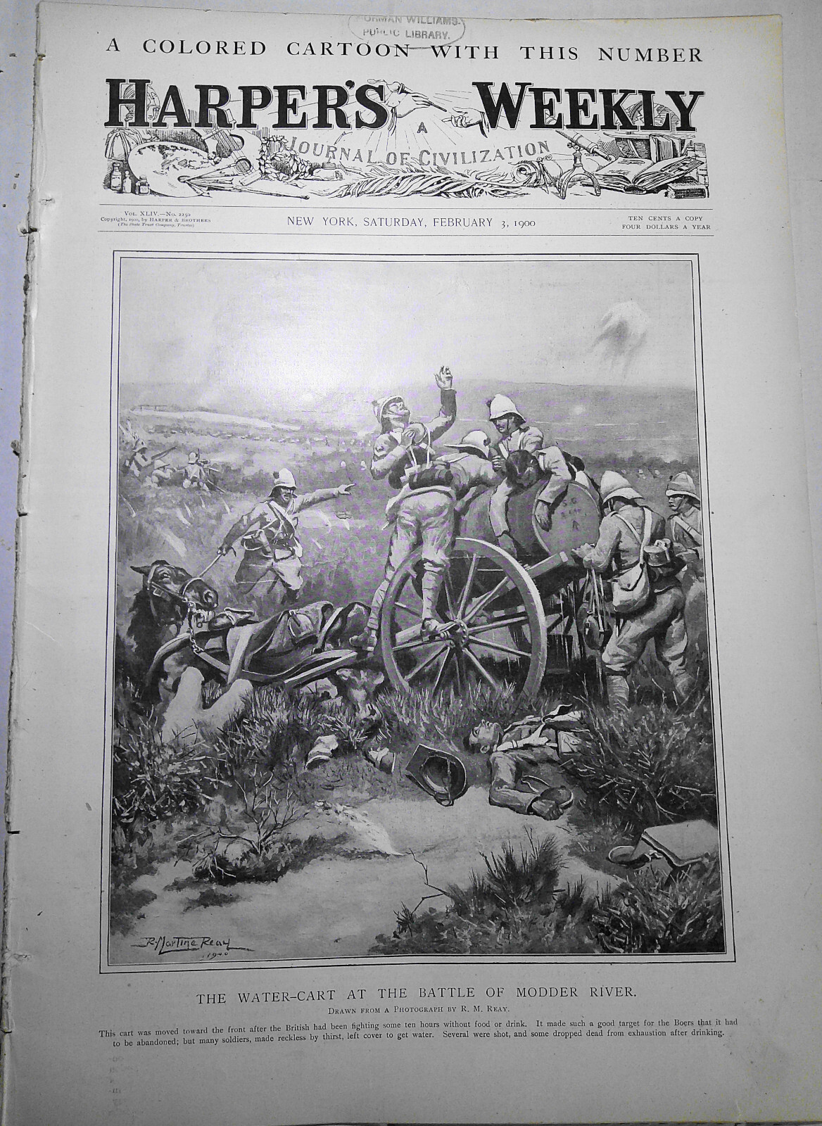 Harper’s Weekly, February 3, 1900 – Boer War in South Africa; John Ruskin, etc