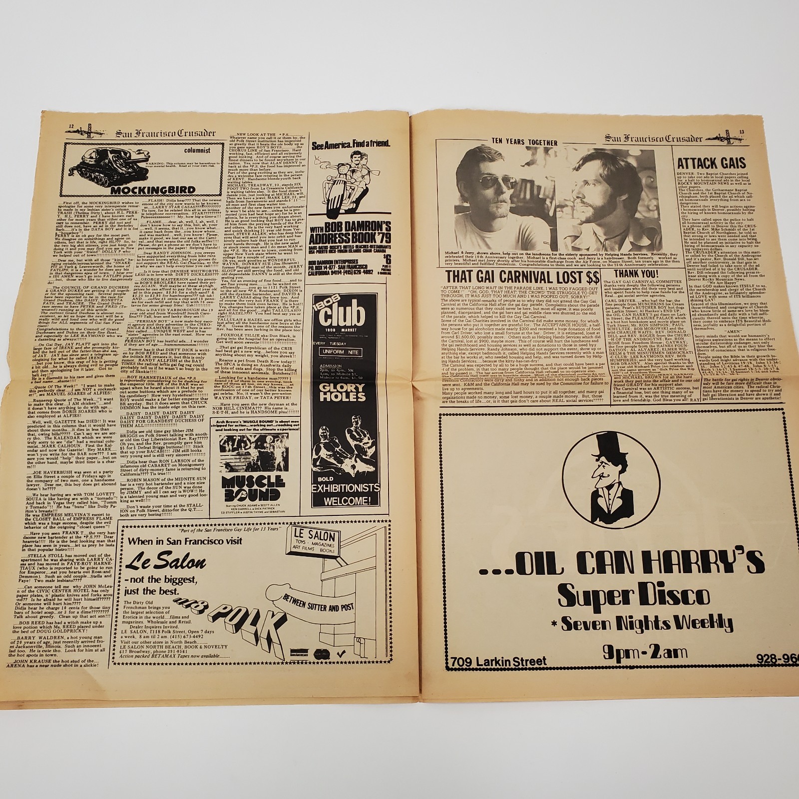 VTG July 1978 San Francisco Crusader Newspaper Issue 60 LGBTQ Political Ephemera