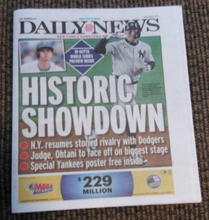 NEW YORK DAILY NEWS-10/25/24-WNBA-NY LIBERTY CHAMPS+MLB-NY YANKEES-JUDGE POSTER