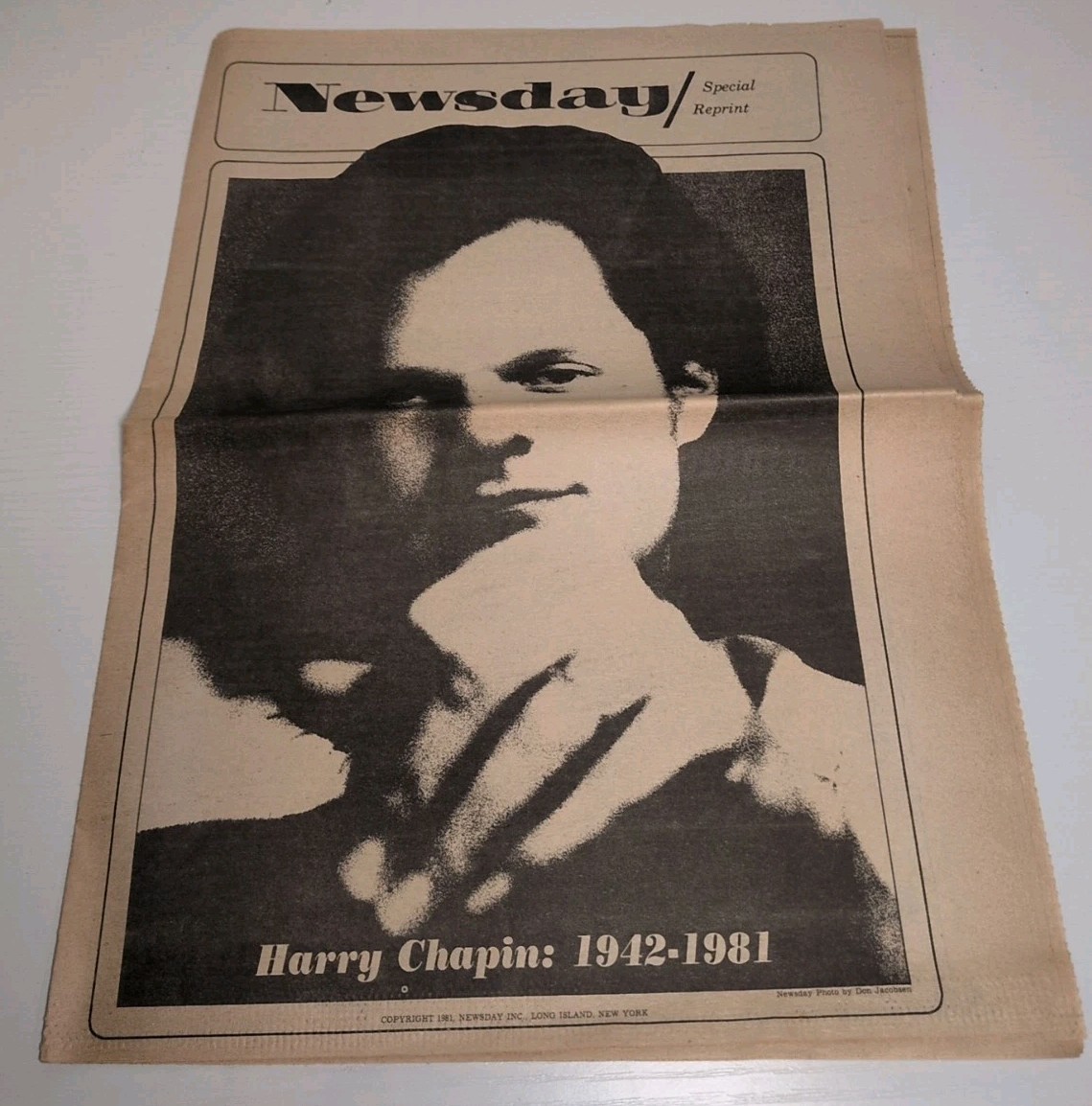 1981 Newsday Reprint Harry Chapin 1942-1981 12 Page Newspaper S24