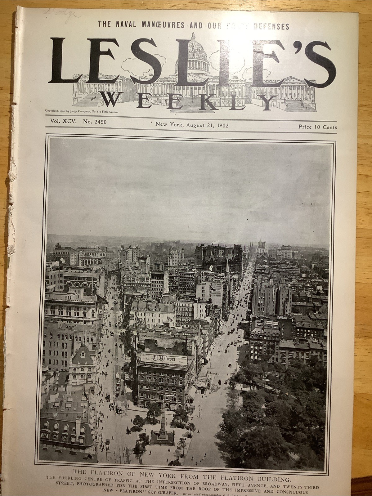 1902 FRANK LESLIES MAGAZINE ~ NEW YORK CITY