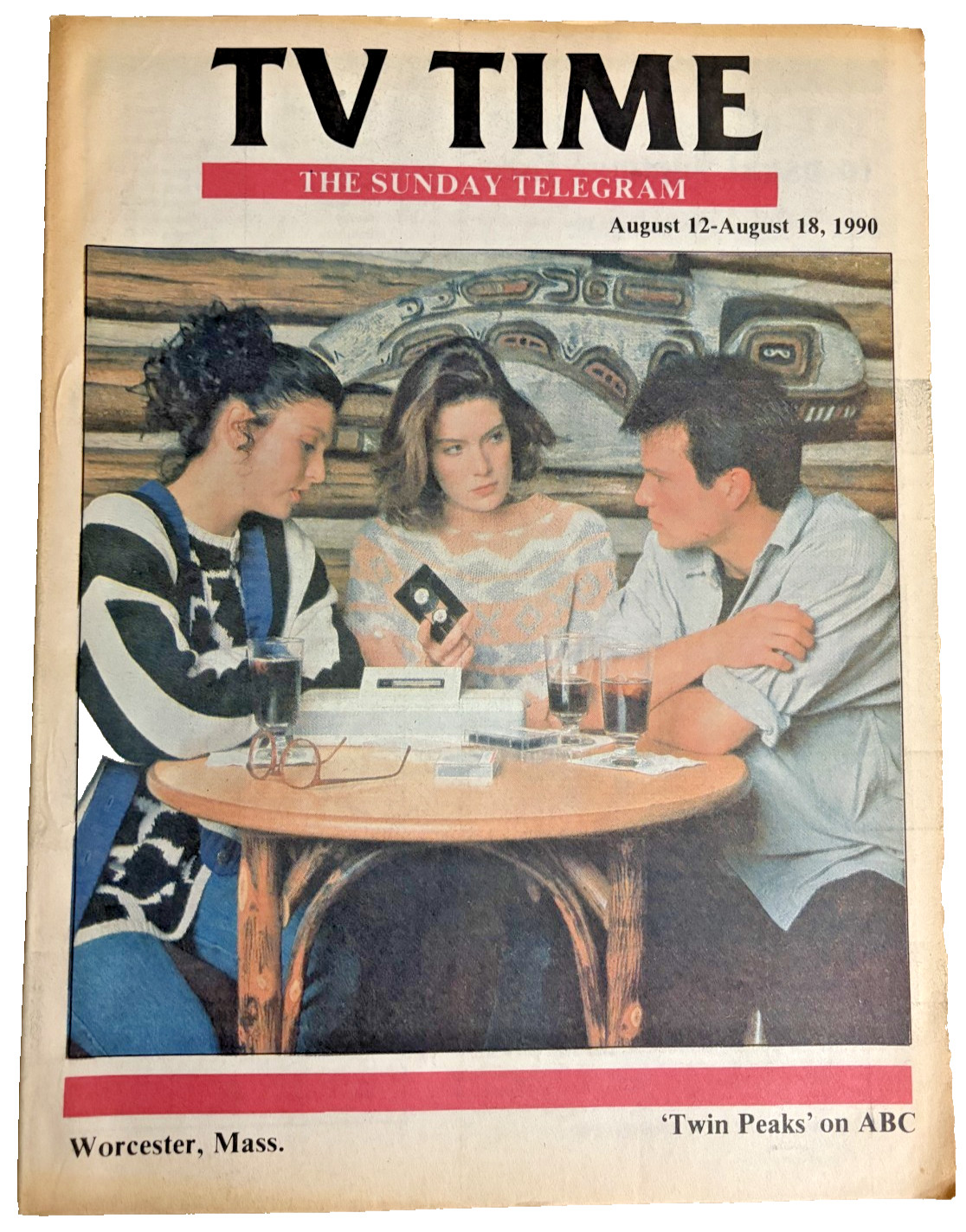 Sunday Telegram TV Time – Worcester MA, Twin Peaks Cast Aug 12-18 1990