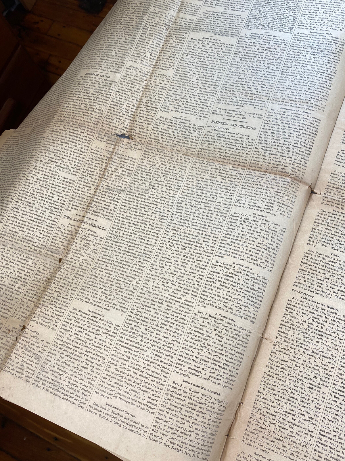 1890 Boston Newspaper “The Watchman” Many Interesting Ads & Articles, Catholic