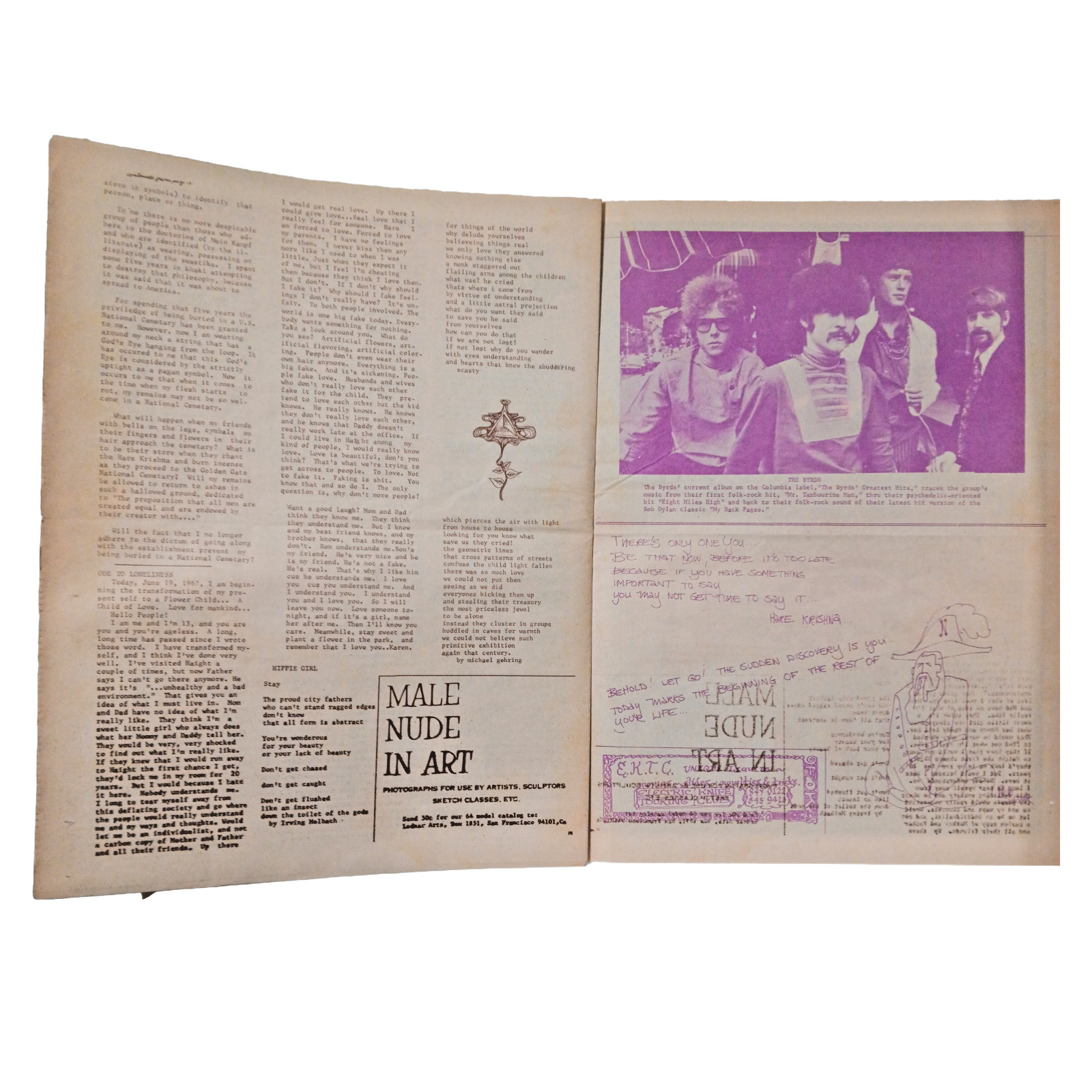 Haight Ashbury Maverick Vol 1 No 7 1967 Rainbow Newspaper Ganesha Psychedelic