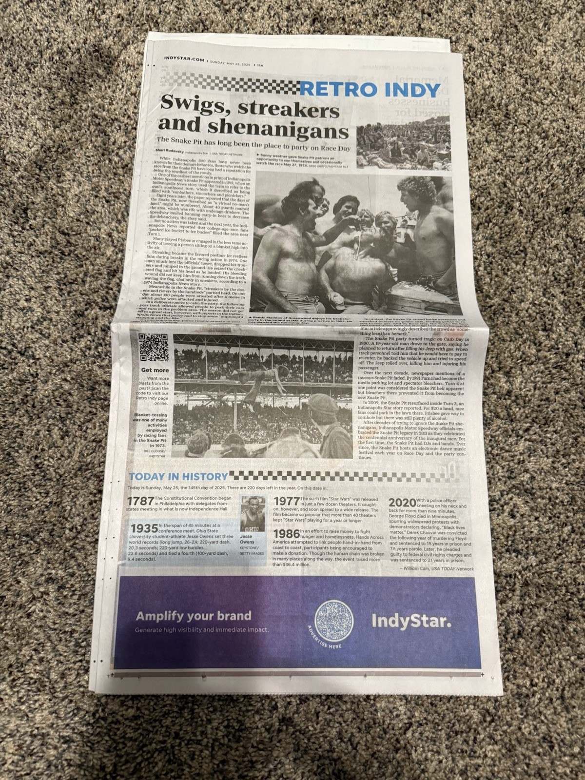 The Indianapolis Star May 25, 2025 Newspaper- Indy 500 2025 Race Preview NEW