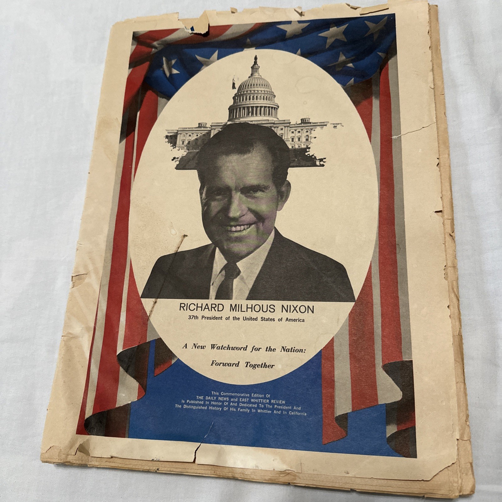 Richard Milhous Nixon: Commemorative Edition Of The Daily News And East Whittier