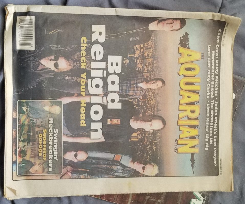 BAD RELIGION – 2002 JANUARY 23-30 – AQUARIAN WEEKLY NEWSPAPER