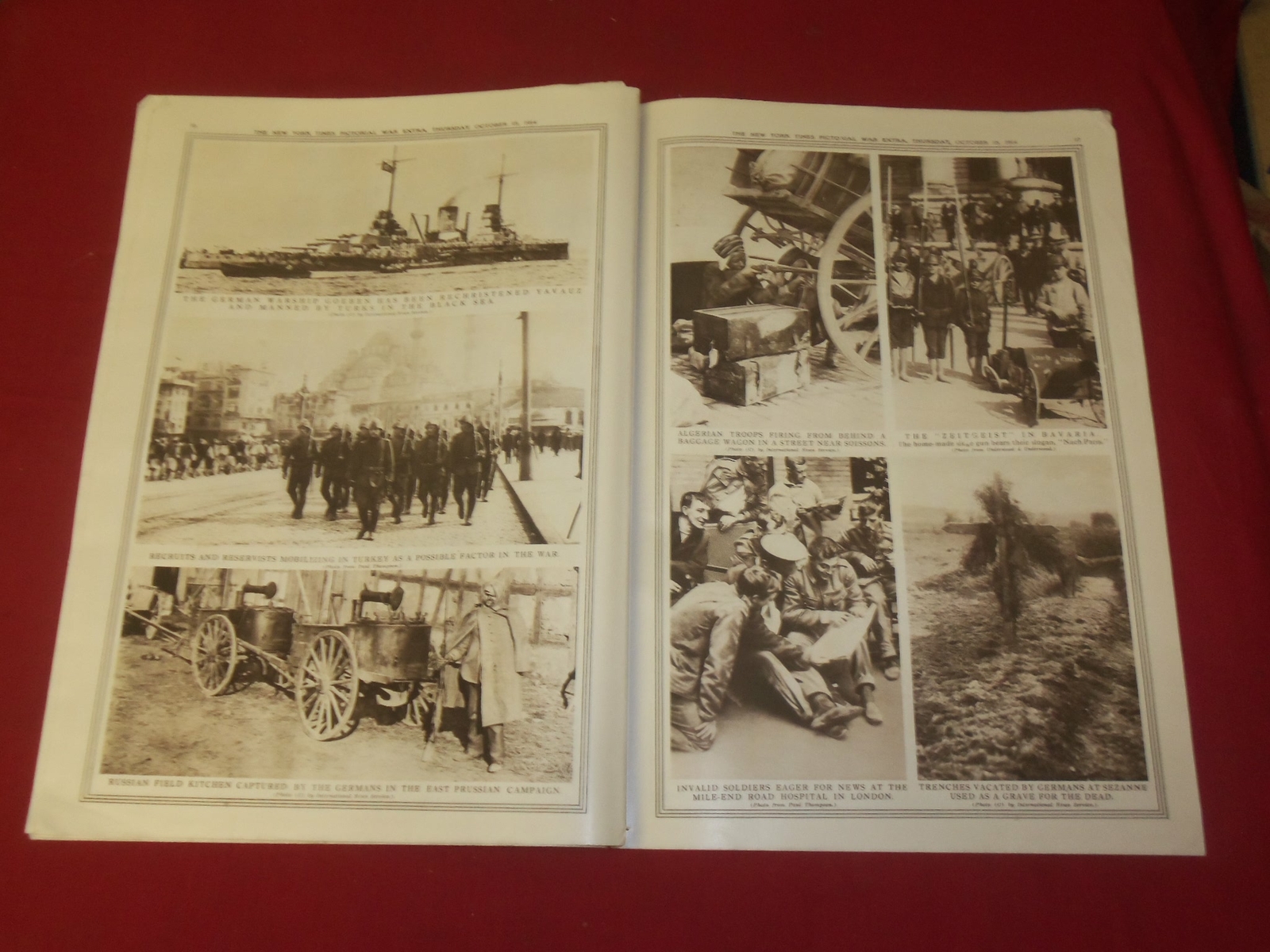1914 OCTOBER 15 NY TIMES PICTORIAL WAR EXTRA SECTION – BELGIAN CAVALRY – NP 3933
